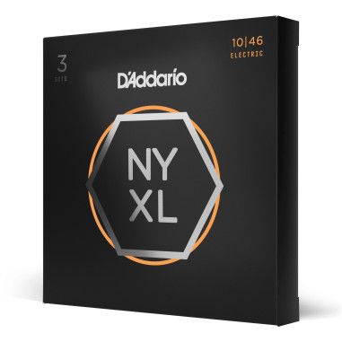 Pack de 3 jeux de cordes électriques NYXL Nickel Wound Regular Light 10-46