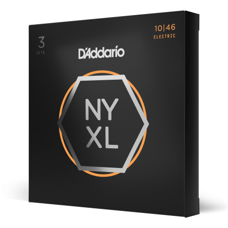 Pack de 3 jeux de cordes électriques NYXL Nickel Wound Regular Light 10-46