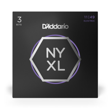 Pack de 3 jeux de cordes électriques NYXL Nickel Wound Medium 11-49