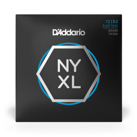 Jeu de cordes électriques NYXL Nickel Wound Light 3e corde filée 12-52