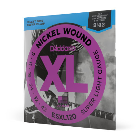 Jeu de cordes électriques XL Nickel Wound Super Light double boule 9-42