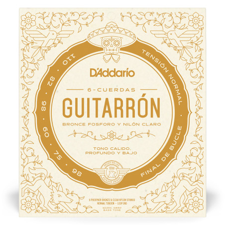 Jeu de cordes pour guitarrón tension normale