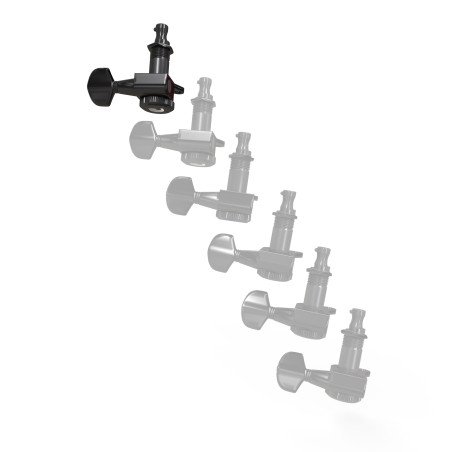 Auto-Trim Locking Tuning Machine Single In-Line Black