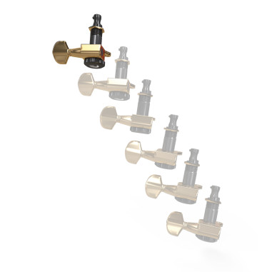 Auto-Trim Locking Tuning Machine Single In-Line Gold