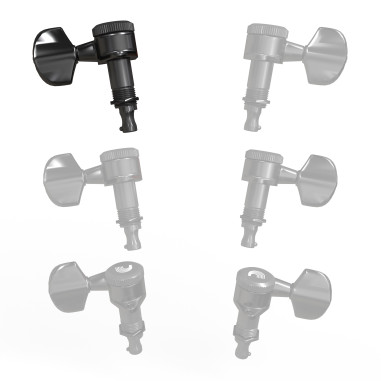 Auto-Trim Locking Tuning Machine Single Bass Side Black