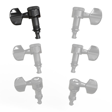 Auto-Trim Locking Tuning Machine Single Bass Side Black