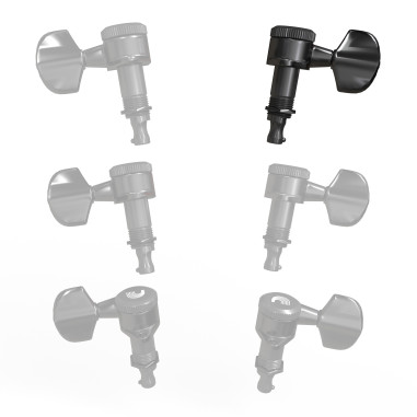 Auto-Trim Locking Tuning Machine Single Treble Side Black