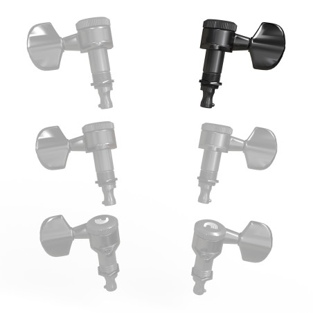 Auto-Trim Locking Tuning Machine Single Treble Side Black