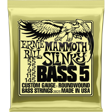 Jeu de 5 cordes Mammoth Slinky Bass 55-145
