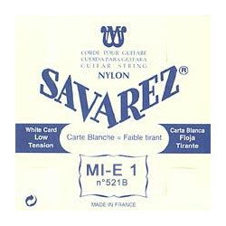 Corde unité Mi aigu - nylon rectifié - carte Blanche - Tension f