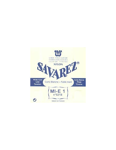 Corde unité Mi aigu - nylon rectifié - carte Blanche - Tension f