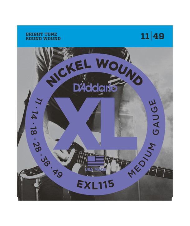 Jeu de Cordes électriques Nickel Wound Blues/Jazz-rock 11-49 filé rond nickel