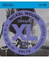 Juego de Cuerdas eléctrica Nickel Wound Blues/Jazz-rock 11-49