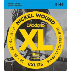 Jeu de Cordes électriques Nickel Wound Super LTHB 9-46 filé rond nickel