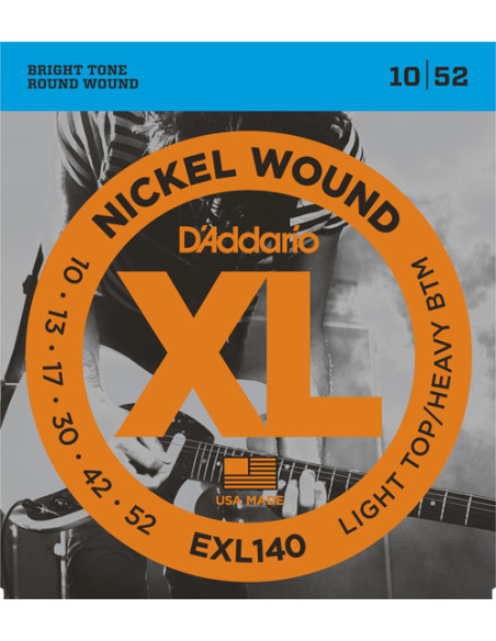 Electric strings set Nickel Wound Light Top/Heavy Bottom 10-52