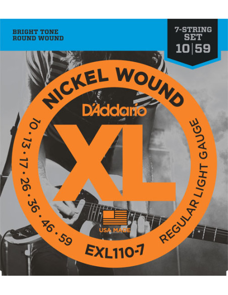 Jeu de cordes électriques Nickel Wound Light 10-59 filé rond