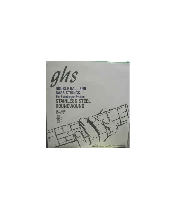 Jeu de cordes Basse DOUBLE BOULES Médium 45-106 filé rond STAINLESS STEEL