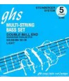 Jeu de cordes Basse DOUBLE BOULES 5 Cordes Light 40-126 filé rond STAINLESS STEEL