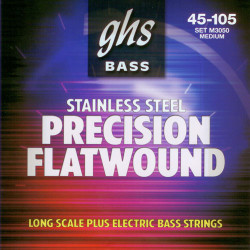 Jeu de cordes FLAT Précision basse filé plat Médium 45-105 STAINLESS STEEL