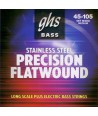 Jeu de cordes FLAT Précision basse filé plat Médium 45-105 STAINLESS STEEL