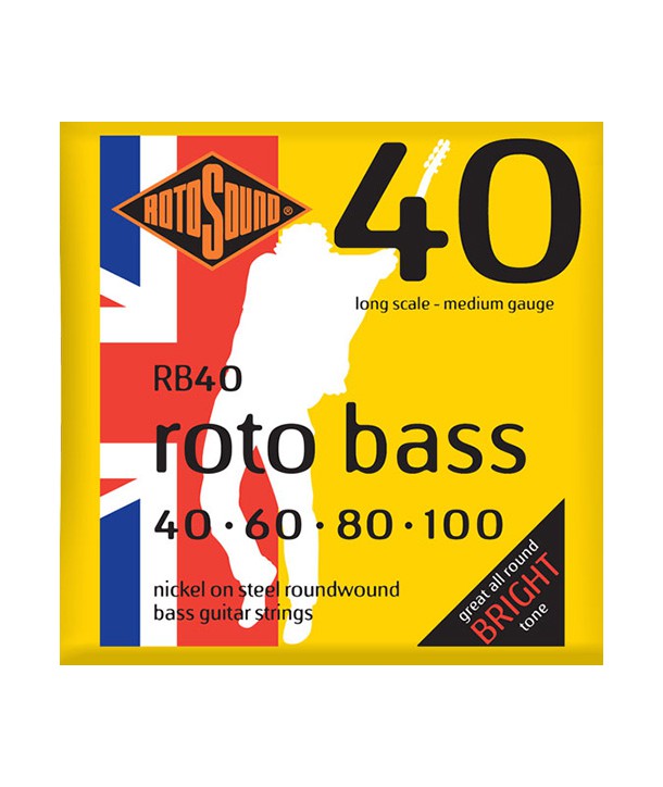 Jeu de cordes Basse ROTO BASS Hybrid 40-100 filé rond NICKEL