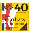 Jeu de cordes Basse ROTO BASS Hybrid 40-100 filé rond NICKEL