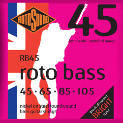Jeu de cordes Basse ROTO BASS Regular 45-105 filé rond NICKEL