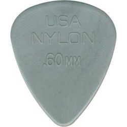 Lot de 6 médiators Nylon standard 0,60 MEDIUM-SOUPLE