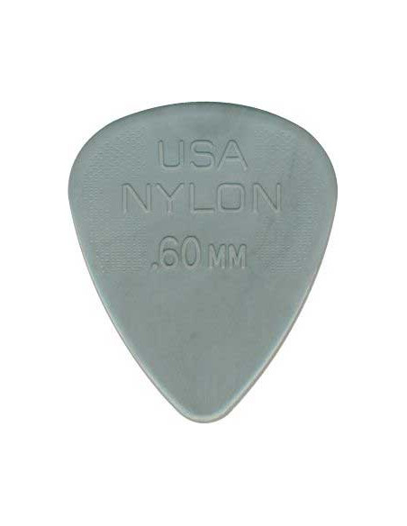Lot de 6 médiators Nylon standard 0,60 MEDIUM-SOUPLE