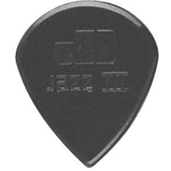 Lot de 6 médiators Nylon Jazz III Noir 1,38mm pointu