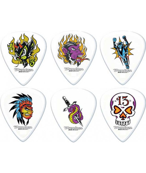 Lot de 6 médiators assortis Blackline original 0,60mm