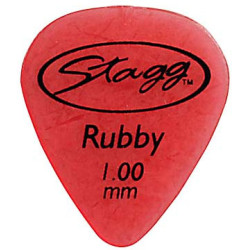 Lot de 6 médiators Rubby 1,00 Medium-dur