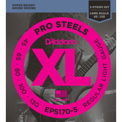 Jeu de cordes Basse PROSTEEL 5 cordes 45-130
