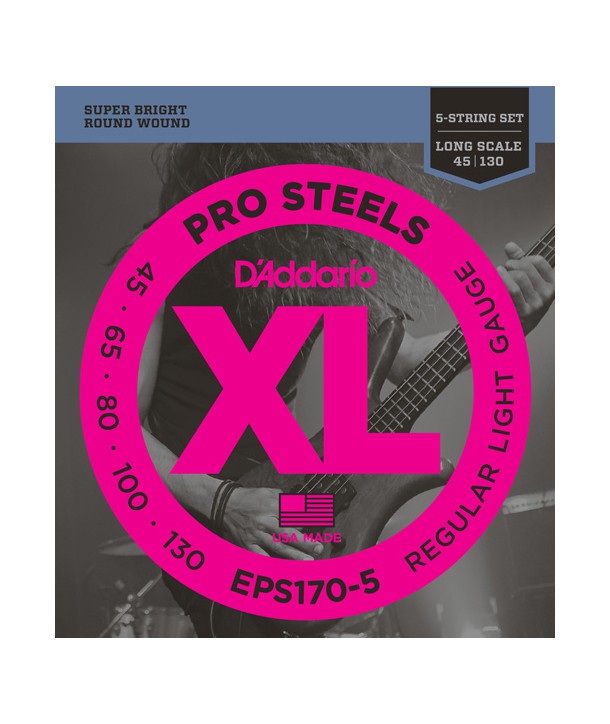Jeu de cordes Basse PROSTEEL 5 cordes 45-130