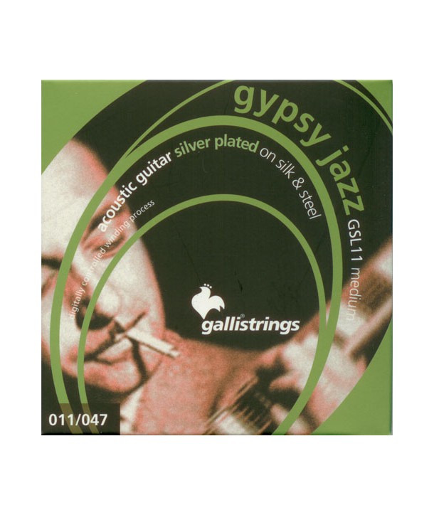 Acoustic strings Set Ball end Gypsy Jazz Silk and Steel Medium 11-47