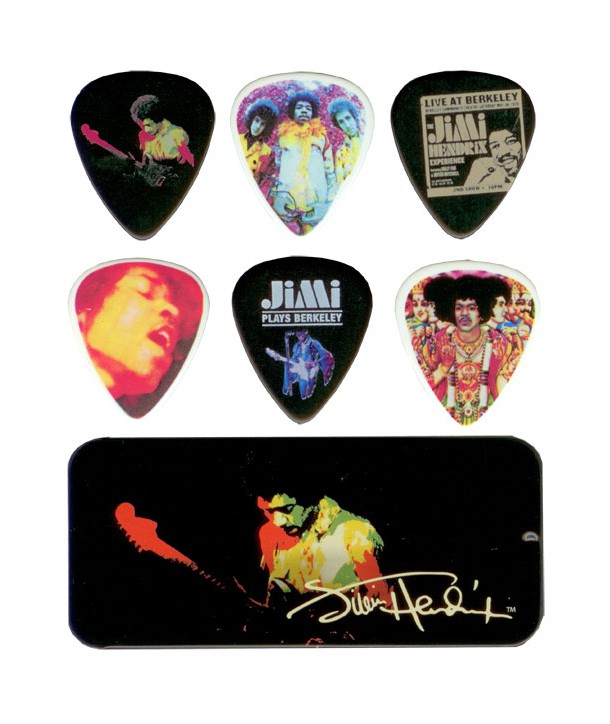 Lot de 12 médiators Celluloid Jimi Hendrix Heavy Band of Gypsys