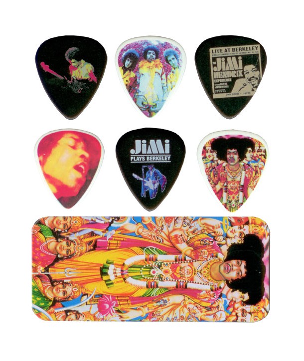 Lot de 12 médiators Celluloid Jimi Hendrix Medium Bold As Love