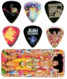 Lot de 12 médiators Celluloid Jimi Hendrix Medium Bold As Love