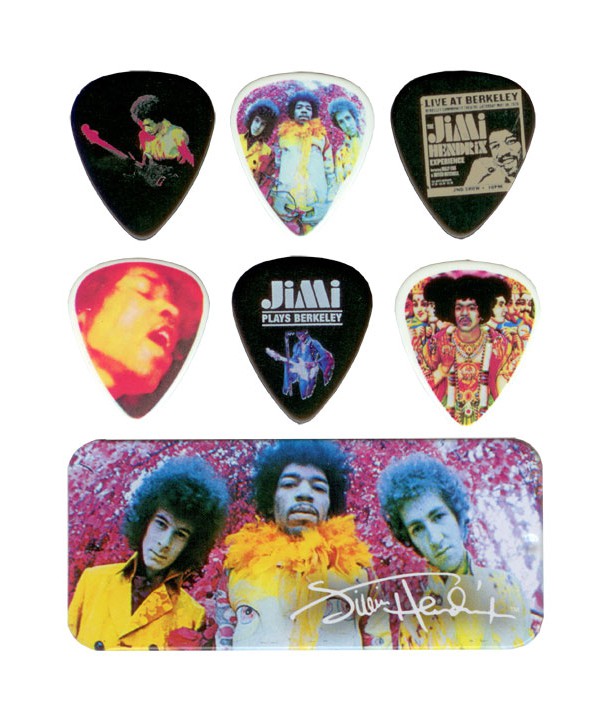 Lot de 12 médiators Celluloid Jimi Hendrix Medium Are You Experienced