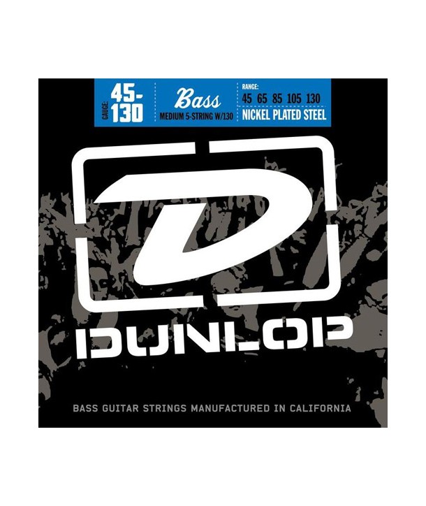Jeu de cordes Basse Filées Rond Nickel Steel Medium 5 Cordes 45-130