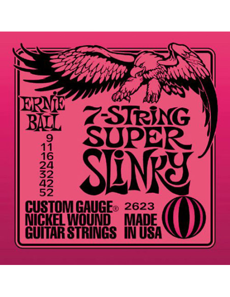 7 strings for electric guitar Super Slinky 9-52