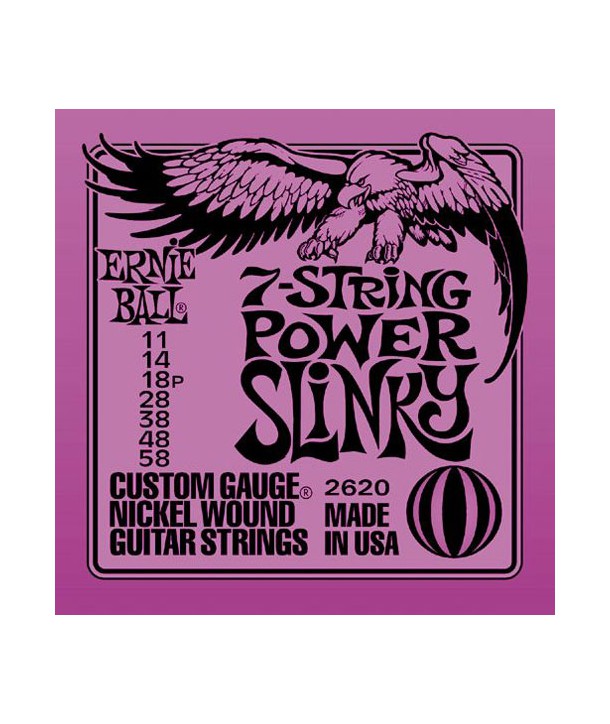 Jeu de 7 cordes électriques Power Slinky 11-58