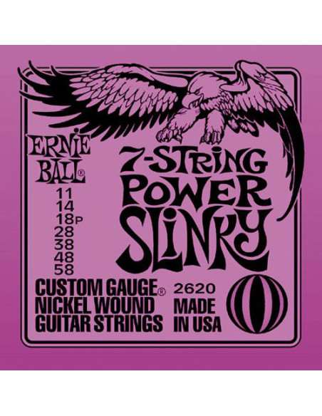 7 strings for electric guitar Power Slinky 11-58