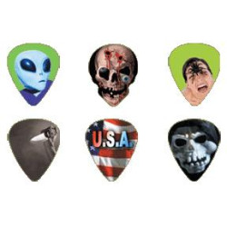 Lot de 6 médiators Monster-Picks alive3