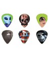 Lot de 6 médiators Monster-Picks alive3
