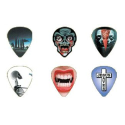 Lot de 6 médiators Monster-Picks alive4