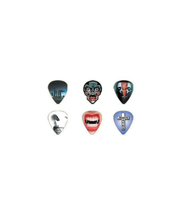 Lot de 6 médiators Monster-Picks alive4