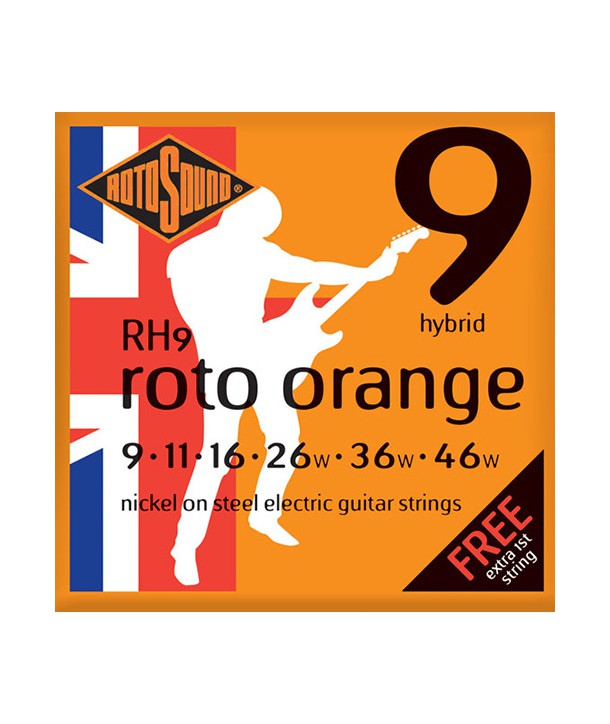 E-Gitarren Saiten Roto Orange Hybrid Nickel 9-46