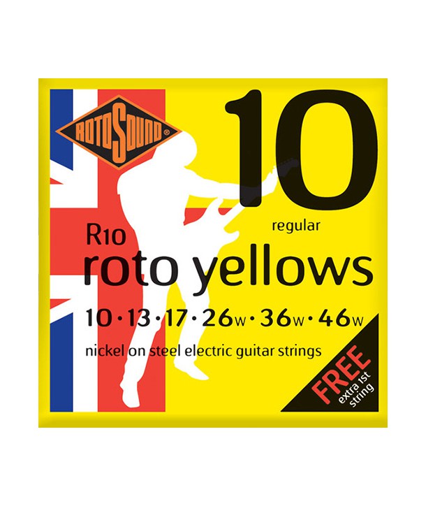 Juego de Cuerdas eléctricas Roto Yellows Regular Nickel 10-46