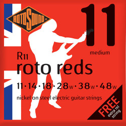 Jeu de cordes électriques Roto Reds Medium Nickel 11-48
